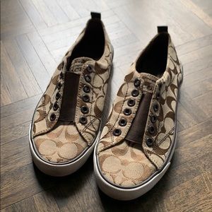 Coach slip on tennis shoes